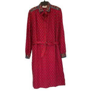 Schrader Sport NY for Lord & Taylor 70's VTG Women's Long Sleeve Sheath Dress 14